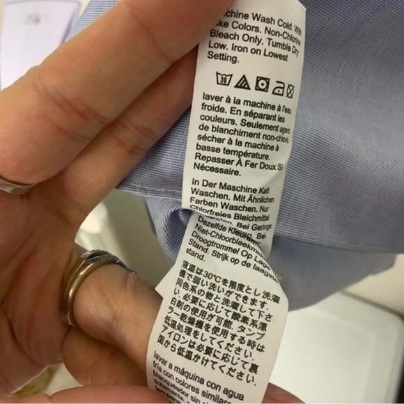 J. Crew re-imagined blue button collared shirt slim XL NWT - Picture 9 of 11